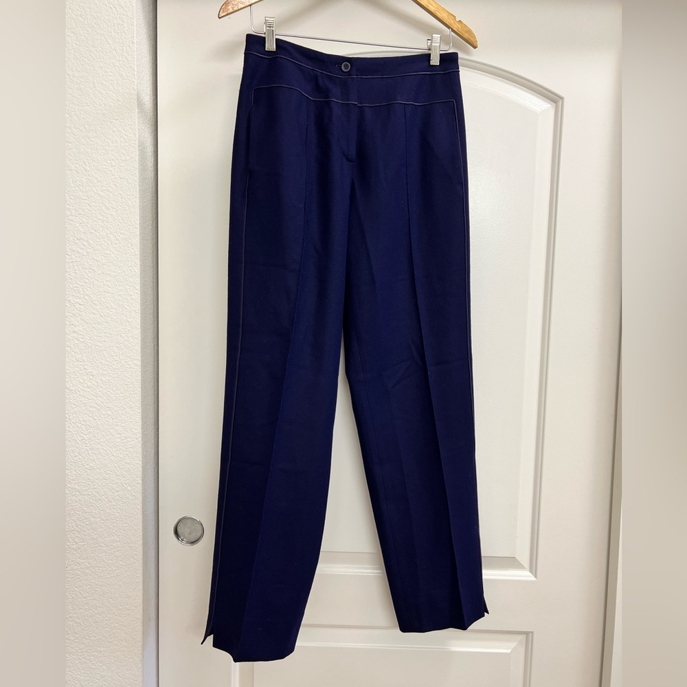 NWT Harve Benard Touser with Piping Details Wool Blend in Royal Purple